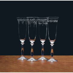 LAV Champagne Glasses 6-Piece, 7.5 Ounce Champagne Flutes for Weddings &  Special Events and Occasions, Lead-Free Mimosa Glass Set