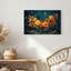 «Gallery Wrap», art mural sur toile pour le salon, la chambre à coucher, le bureau ou le vestibule - décoration murale décorative avec nuit florale-129331756-129331759