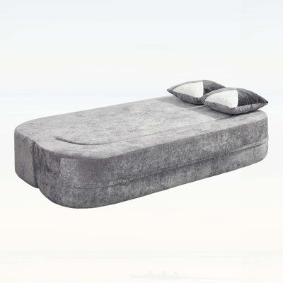 Canapé-lit convertible en coquille d'œuf avec tissu moelleux doux et mousse 33D haute densité, aucun assemblage requis pour le salon et la chambre à coucher