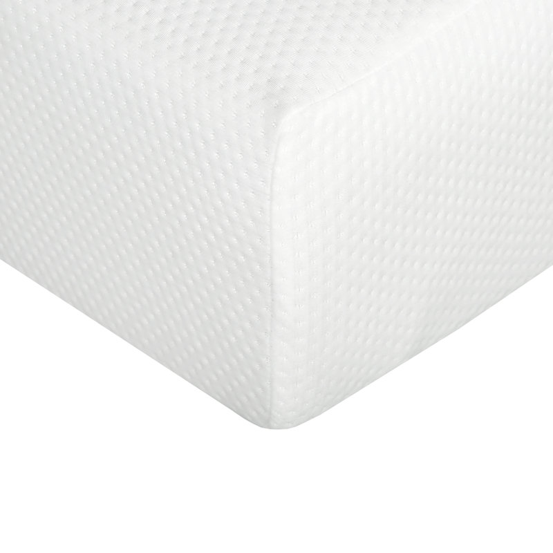 Plush 8" Cal King Size Medium Gel Memory Foam Mattress in a Box with Breathable Aloe Vera Cover, White, King
