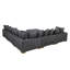 Canapé-lit modulaire à large assise en velours côtelé-1636809665