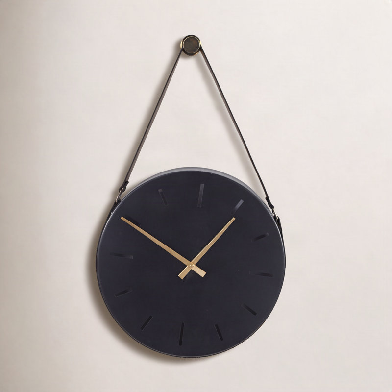 Metal Wall Clock, Black