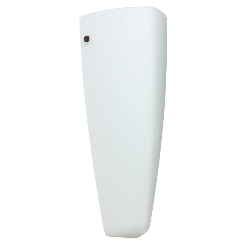 Lina Wall Flush Mounted Sconce, Opal Matte, Polished Nickel, LED