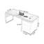 Bureaux rectangulaires en bois massif brun noyer + blanc-1656956345