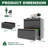 Office Storage Cabinet, Horizontal File Cabinet With Lock, Metal Lateral Filing Cabinet With 2 Drawers For Home Office, Lateral Filing Cabinet For Storage-1909074445