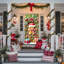 Bannière de porte de père Noël et pain d'épice avec cadeaux