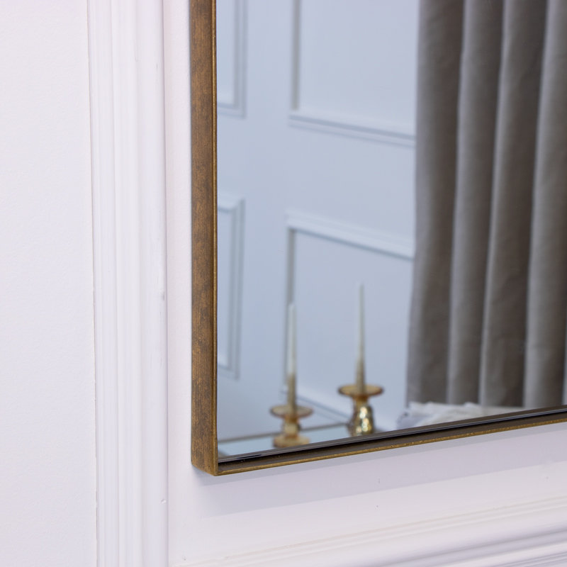 Minjares Metal Flat Wall Mirror