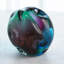 Dimpled Sphere-Ruby/Turquoise