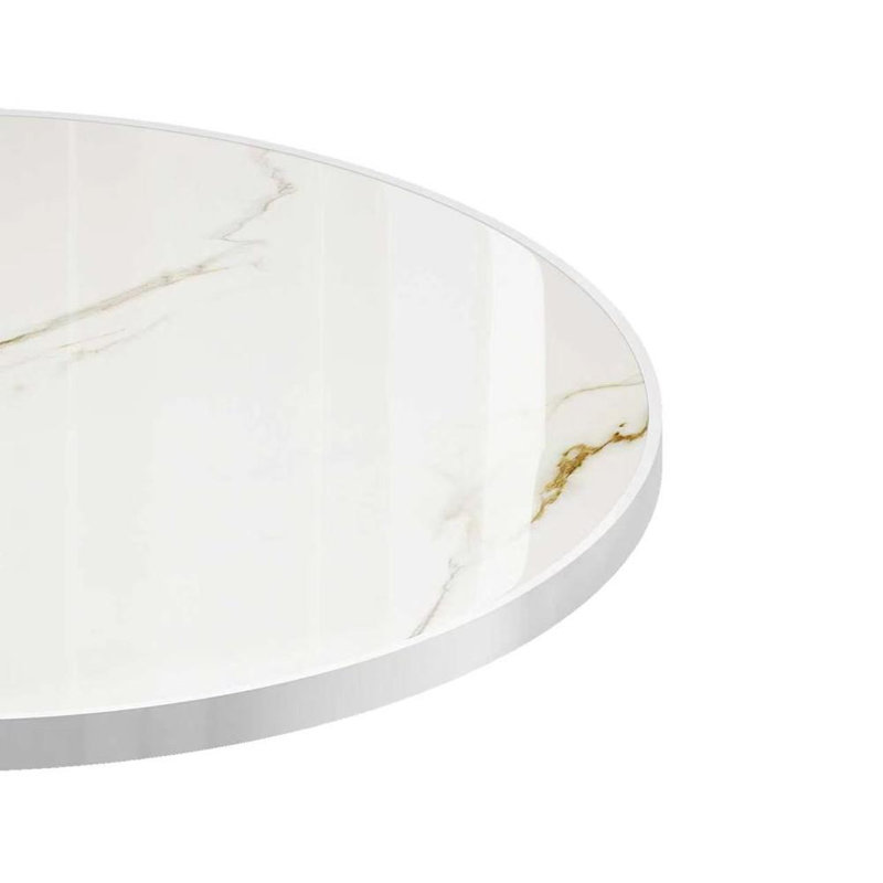Premium Tulip Dining Table, White/Gold