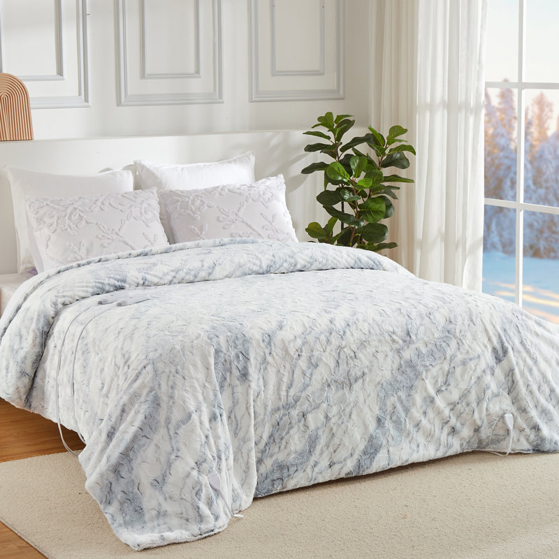 Heated Blanket, 254cm L x 228.6cm W, White