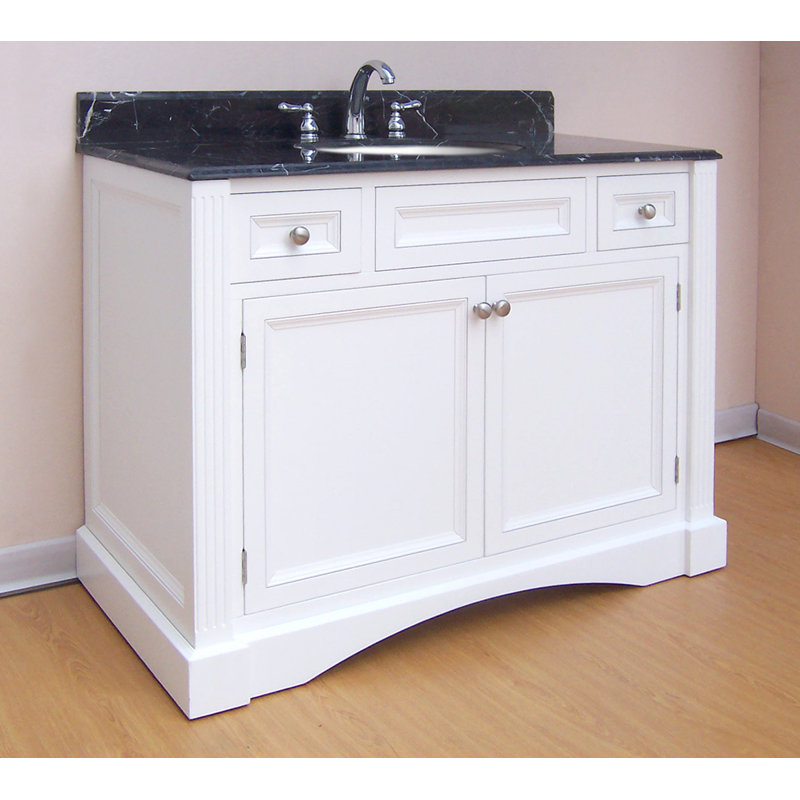 Base de meuble-lavabo Simoneaux seulement, Blanc, 43,5 po