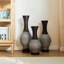 Ensemble de 3 vases de sol en PVC blanc classique pour décoration intérieure élégante et présentation florale artificielle