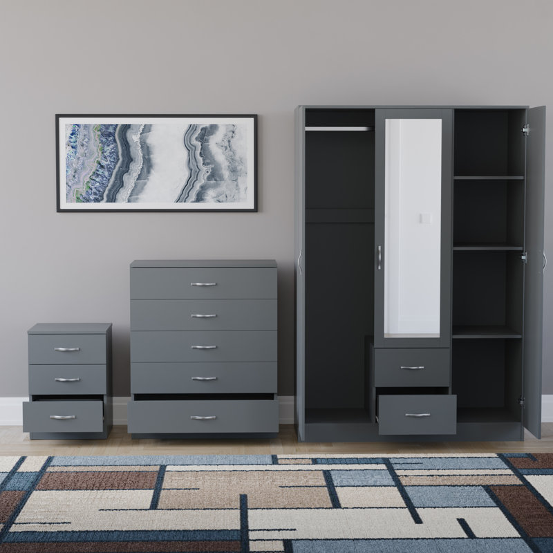 Maybery Piece Bedroom Set, Grey