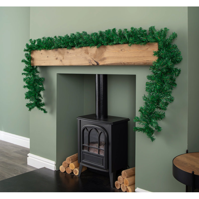 Annachiara 270 cm in. Lighted Fresh Faux Artificial Garland, Green
