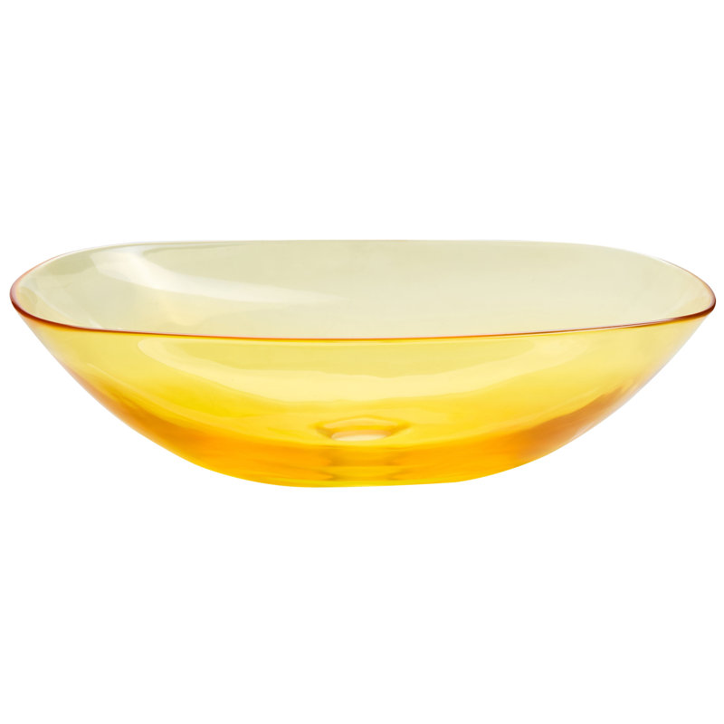 Ivy Bronx Chanoch Solid Surface Oval Sink, Yellow