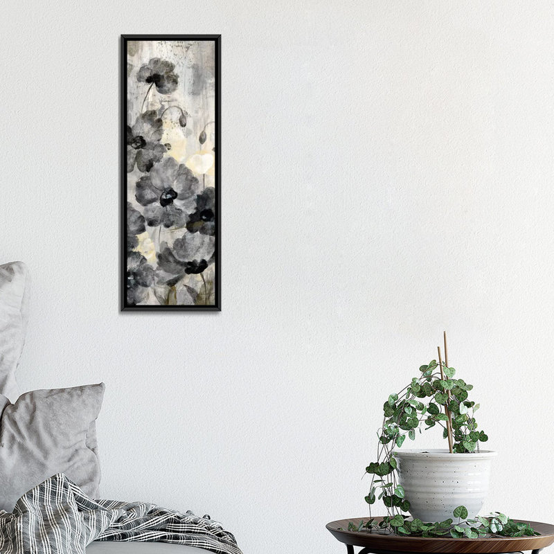 «Crystal Raindrops Panel II», reproduction d'art sur toile, H 48 po x l 16 po x P 1,5 po, Toile avec cadre noir