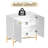2 Door White Cabinet With Uniquely Designed Handles And X - Tapered Metal Legs. Can Hold Up To 120 Lbs. Good For Entryways Luxury High Gloss Gold Spindle Legs Adjustable Shelves. Easy Assembly Quick