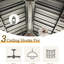 Pavillon de jardin 12 pi x 14 pi, matériaux, double toit, pour patio, cour arrière, terrasse, pelouse avec cadre en aluminium - et pelouse élégante, gris