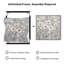 Impression sur tissu grand format pour décoration murale - Fleurs sauvages blanches sur fond gris pâle pour salon ou chambre - « Assemblage du cadre requis (cadre non fini) »-135870010