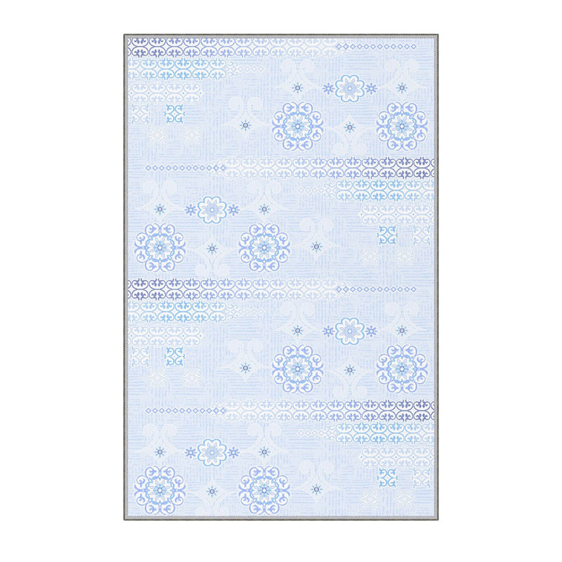 Soft Hall Carpet (2.6 x 4.9 ft), 100% Polyester, 0.3 in Pile Height | Antibacterial, Non-Slip Underside, 650 g/m² | Machine Washable, 3D Digital Print | Perfect for Living Room, Entryway & Bedroom Décor