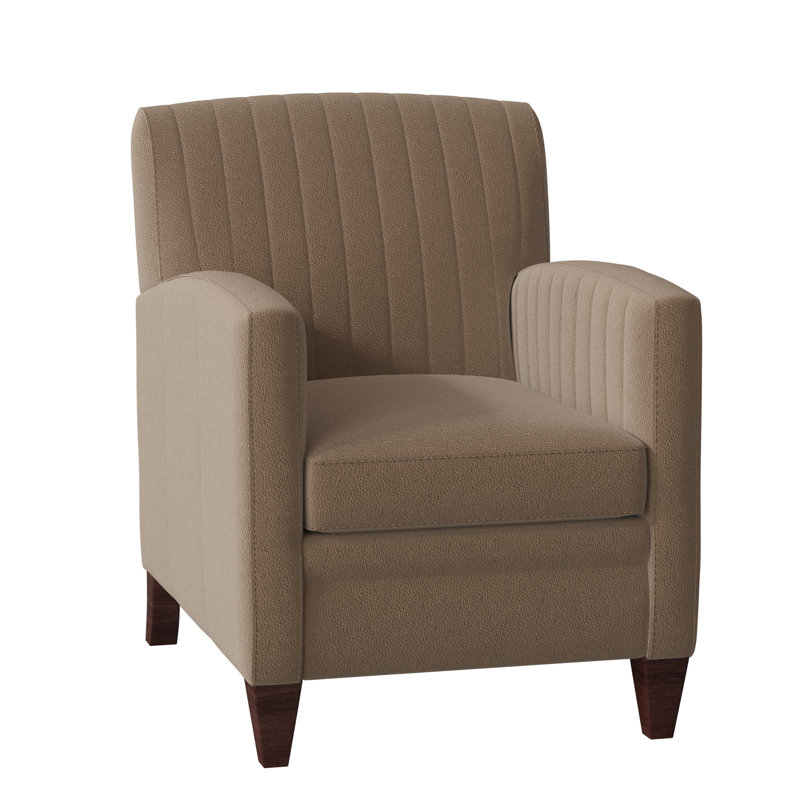 Barnabus Leather Club Chair, Outsider Raven Genuine Leather, Mahogany