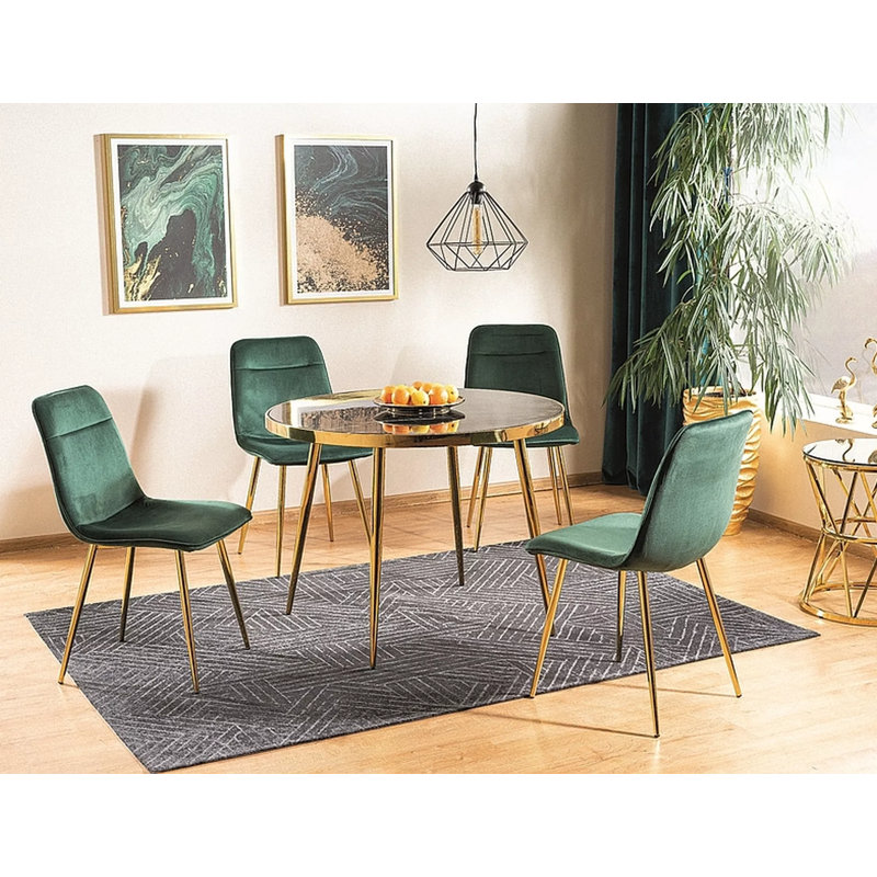 Adwoah Round Glass Top Dining Table