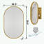 Pharmacie ovale avec miroir et tablettes réglables-1003489514