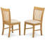  Chaises en bois de chêne revêtues de tissu d'ameublement avec coussin, ensemble de 2