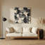 Art abstrait en métal gris, formes abstraites 2-43467758