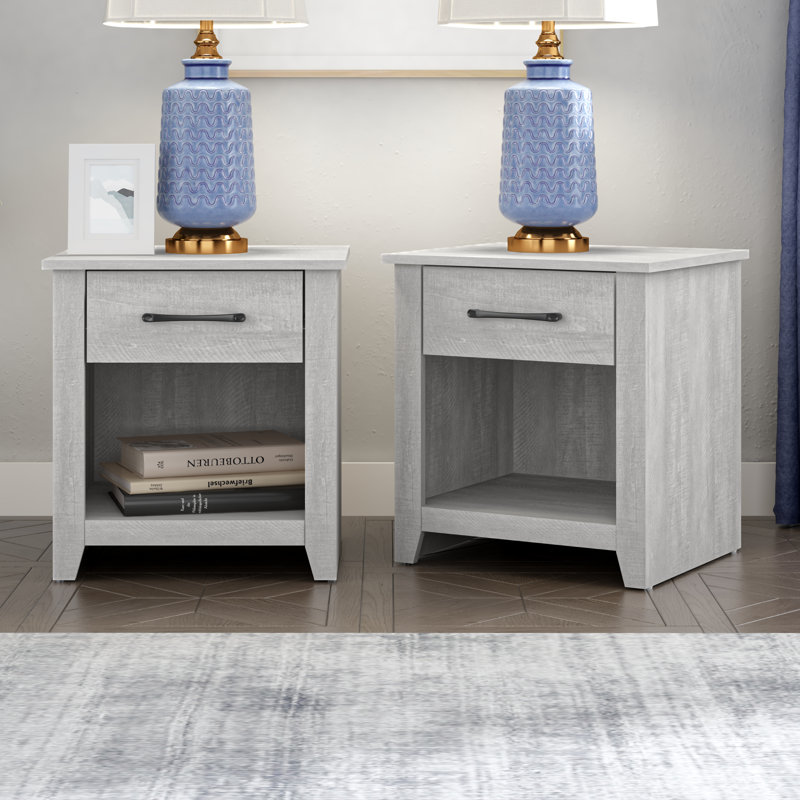 Walter 1 Drawer Nightstand, Dusty Gray Oak