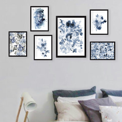 Superbe ensemble d'art mural décoratif en panneau de fibres à densité moyenne (6 pièces), design moderne | 100% panneau de fibres à densité moyenne, épaisseur: 0,8 pouce | Comprend 5 pièces: 9,4 po x 11,4 po et 1 pièce: 9,4 po x 17,3 po | Cadres en plastique durable, parfaits pour la décoration intérieure et les espaces de bureau