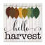 «Hello Harvest Greeting Autumn Leaves Foliage Illustration» par CAD Designs - Art textuel-61975445-61975448
