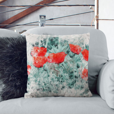 Field of Poppies Vol.4 Watercolour Scatter Cushion