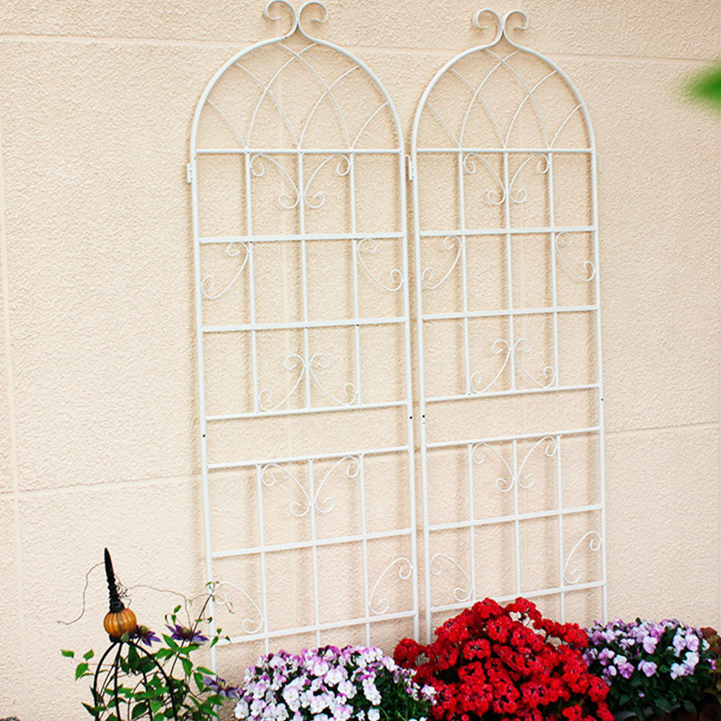 Treillis de jardin en métal 71 po x 19,7 po 4, blanc crème antirouille, facile à assembler, 4, rouille, assemblage, pour les jardins