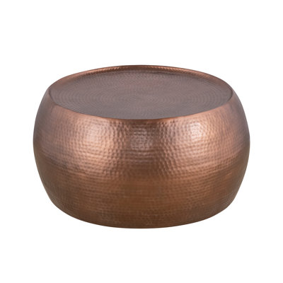 Table basse ronde contemporaine en aluminium