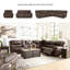 Canapé modulaire inclinable électrique 6 pièces Dunleith