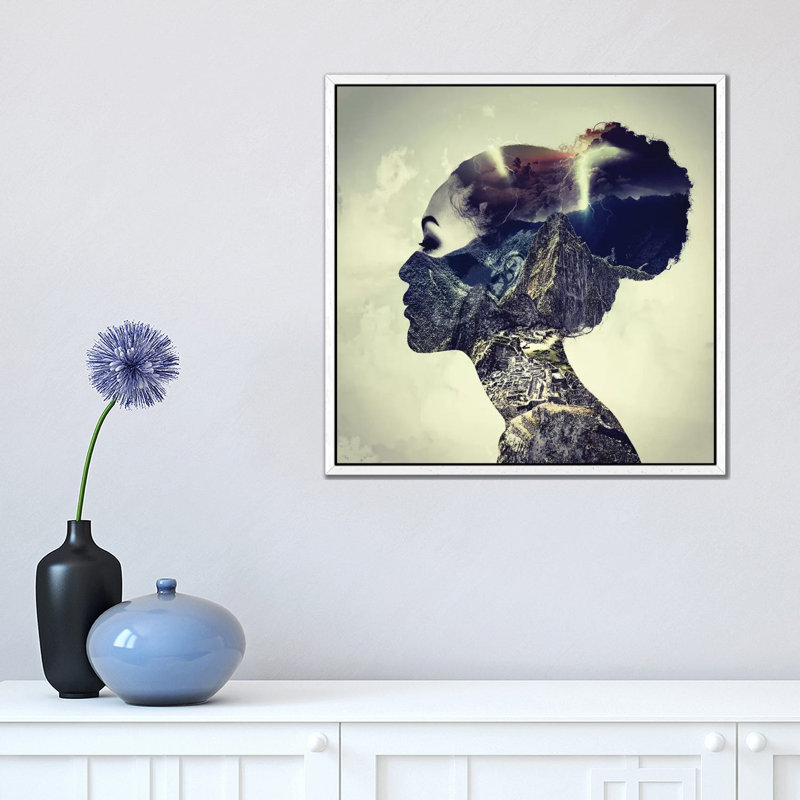 Headache by Paul Haag - Print on Canvas, White Framed, 45.72 cm H x 45.72 cm W