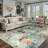 Cherry Machine Washable Floral Area Rug With Non-Slip Backing-784501629-802703236