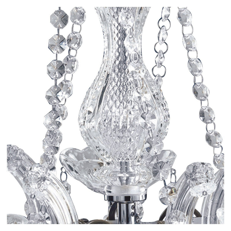 Kelly 5 - Light Candle Style Chandelier, Chrome