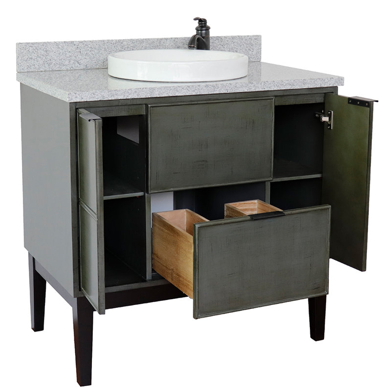 Ensemble de meuble-lavabo simple 37 po, Granite