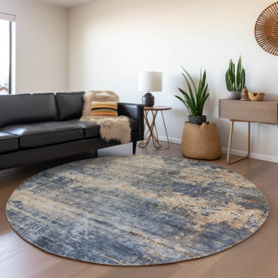 Tapis intérieur / extérieur bleu Roumiya 