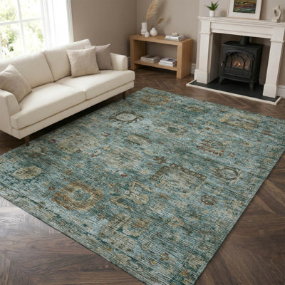 Premium Machine Washable Mayfield AMF2429 Traditional Rug