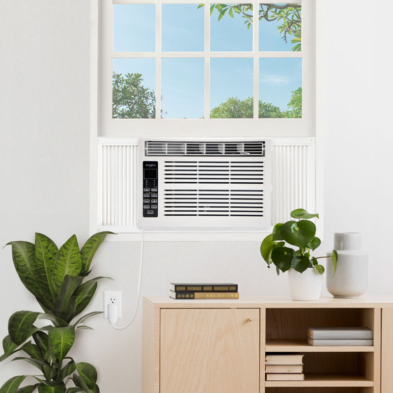 Whirlpool 8,000 BTU 115V Window-Mounted Air Conditioner with Remote Control, 8000