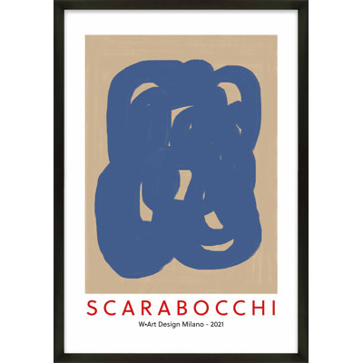 Derica Doodles In Blue 2, reproduction d'art encadrée
