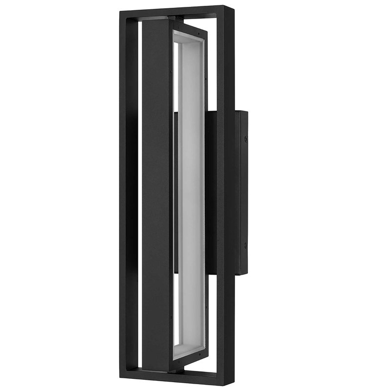 In & Out LED Wall Sconce with Intersecting Rectangular Design, Integrated LED, Dimmable, Wet Rated for Indoor/Outdoor Use