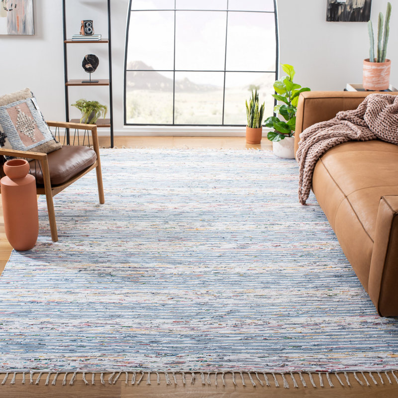 Montauk Hand Woven Performance Striped Rug, Rectangle 4' x 6'