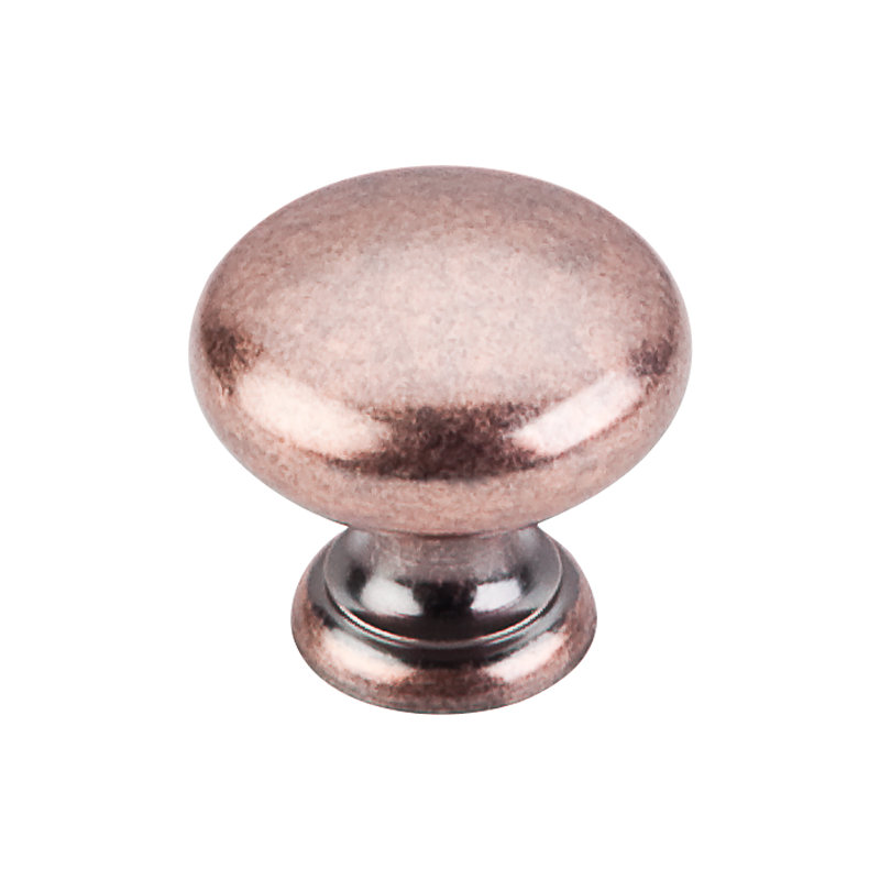 Mushroom 1 1/4" Diameter Round Knob, Antique Copper