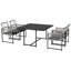 Steel Patio Dining Set Table,