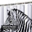 Rideau de douche noir avec crochets Zebra-1355153879