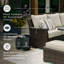  Ensemble modulaire de patio en L avec coussins et banc de 111,5 po de largeur Evolo